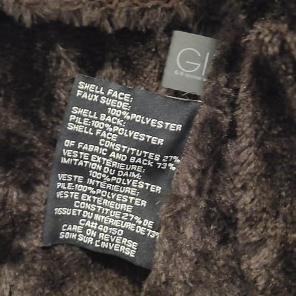 Beautiful girl's chocolate color double breast winter faux suede coat Size 5 - Picture 3 of 5